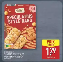 ALDI GOLDEN BRIDGE 5 BARRES DE CÉRÉALES FAÇON SPÉCULOOS offre