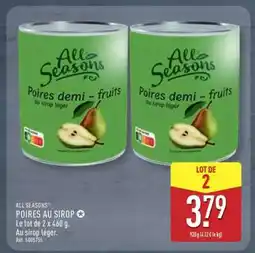 ALDI ALL SEASONS POIRES AU SIROP offre