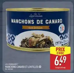 ALDI LES LÉGENDAIRES MANCHONS CANARD ET LENTILLES offre