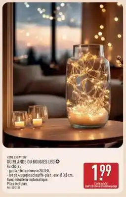 ALDI GUIRLANDE OU BOUGIES LED offre