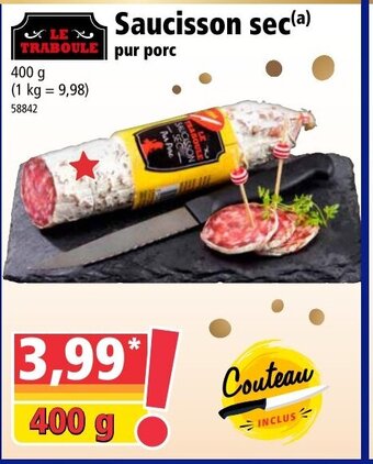 Norma Saucisson Sec offre