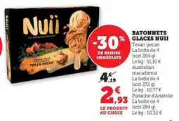 Maximarché Batonnets glaces nuii offre