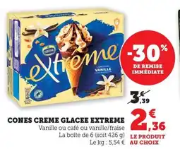 Maximarché Cones creme glacee extreme offre