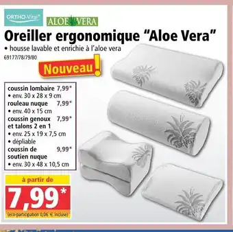 Norma Oreiller Ergonomique Aloe Vera offre