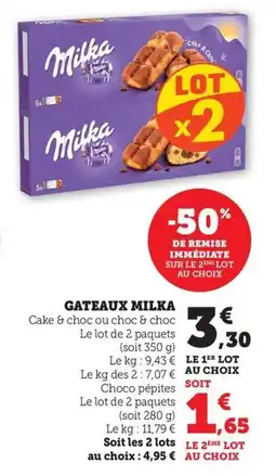 Maximarché Gateaux milka offre