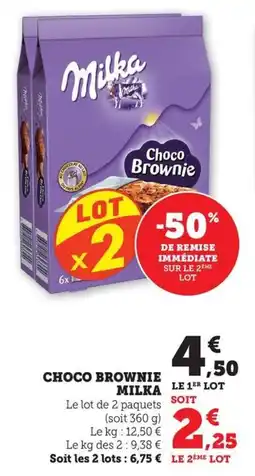 Maximarché Choco brownie milka offre