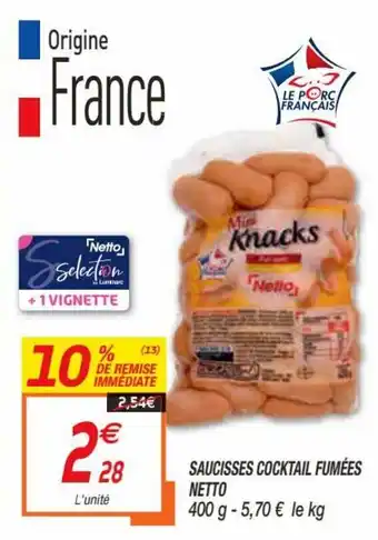 Netto Saucisses Cocktail Fumées offre