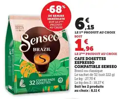 Maximarché Cafe dosettes espresso compatible senseo offre