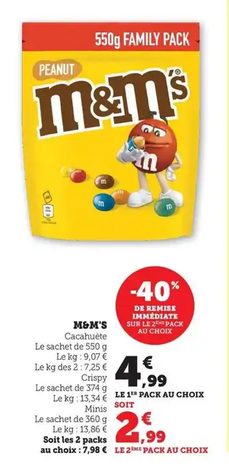Maximarché M&m's offre