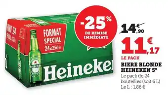 Biere blonde heineken 5°