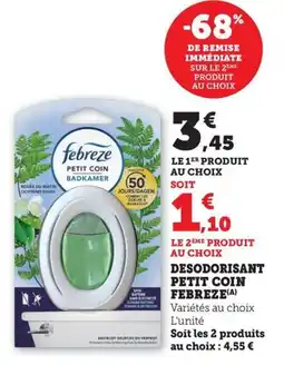 Maximarché Desodorisant petit coin febreze offre
