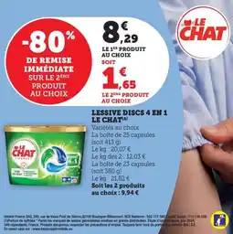 Maximarché Lessive discs 4 en 1 le chat offre