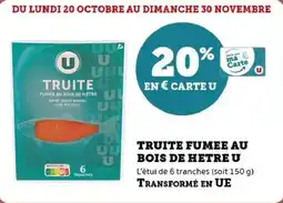 Super U Truite fumee au bois de hetre u offre