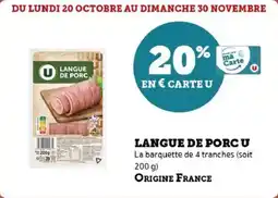Super U Langue de porc u offre