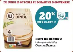 Super U Roti de dinde u offre