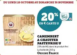Super U Camembert a chauffer pasteurise u offre