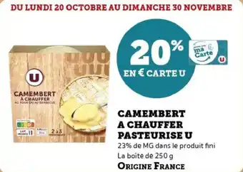 Super U Camembert a chauffer pasteurise u offre