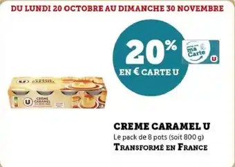 Super U Creme caramel u offre