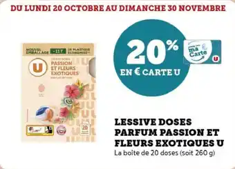 Super U Lessive doses parfum passion et fleurs exotiques u offre