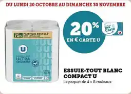 Super U Essuie-tout blanc compact u offre