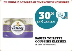 Super U Papier toilette coussine kleenex offre