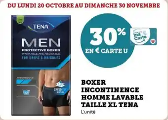 Super U Boxer incontinence homme lavable taille xl tena offre