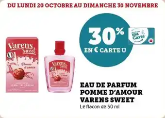 Super U Eau de parfum pomme d'amour varens sweet offre