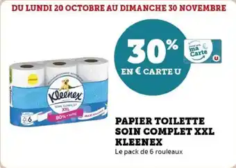 Super U Papier toilette soin complet xxl kleenex offre