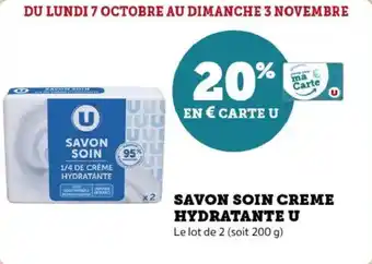 Super U Savon soin creme hydratante u offre