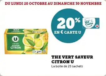 Super U The vert saveur citron u offre