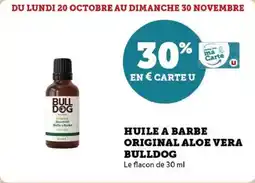 Super U Huile a barbe original aloe vera bulldog offre