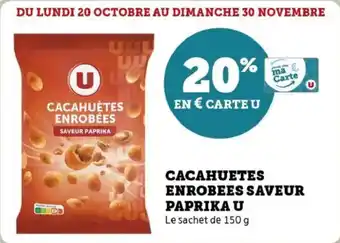 Super U Cacahuetes enrobees saveur paprika u offre