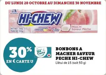 Super U Bonbons a macher saveur peche hi-chew offre