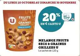 Super U Melange fruits secs & graines grillees u offre