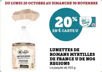 Super U Lunettes de romans myrtilles de france u de nos regions offre