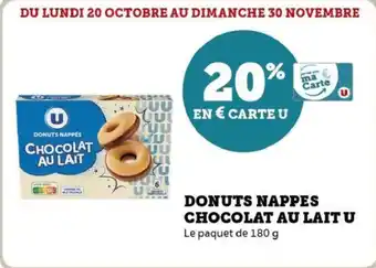 Super U Donuts nappes chocolat au lait u offre