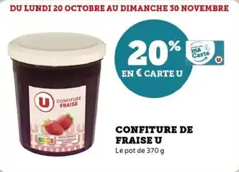 Super U Confiture de fraise u offre
