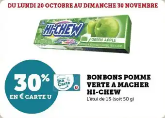 Super U Bonbons pomme verte a macher hi-chew offre