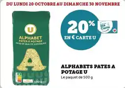 Super U Alphabets pates a potage u offre