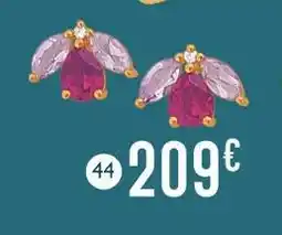 E.Leclerc boucles améthystes, rhodolite et diamant offre