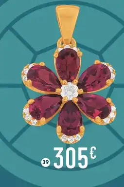 E.Leclerc Pendentif rhodolites et diamants offre