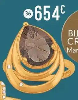 E.Leclerc bague quartz fumé et diamants offre