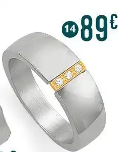 E.Leclerc Bague acier et diamants offre