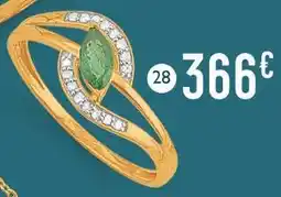 E.Leclerc bague émeraude et diamants offre