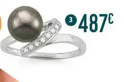 E.Leclerc Bague perle de culture de tahiti et diamants offre