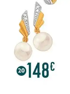E.Leclerc boucles perle de culture et diamant offre