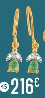 E.Leclerc boucles émeraude et diamants offre