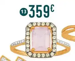 E.Leclerc bague quartz rose, péridots et diamants offre