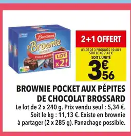 Supeco Brossard Brownie Pocket aux pépites de chocolat offre