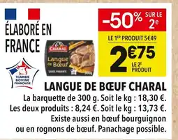 Supeco CHARAL Langue de bœuf offre